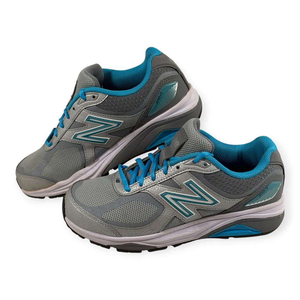 New Balance 1540v3 MC Running Shoes, Silver/Polaris Blue, Women's 7.5 2E Wide